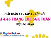 Bài 4.46 SGK Toán 11 tập 1 Kết nối tri thức